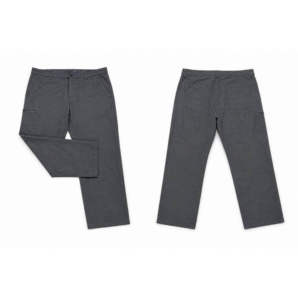 Copper & Oak Mens 40x30 Dark Gray Utility Cargo Pants Straight Leg Zip Pocket